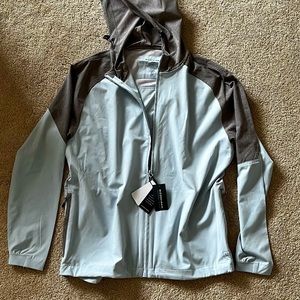 Mizzen + Main HydraShift Light Blue and Gray Heather Jacket